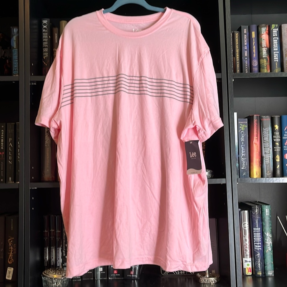 Pink with Gray Stripes Lee shirt